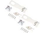 2Pcs Serrature Hasp Con Chiave 201 In Acciaio Inox In Lega Di Zinco Twist Knob Catch Latch Security Lock Per Porte Argento