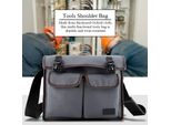 Borsa Porta Attrezzi In Tessuto Oxford Ispessito Per Elettricista Riparatore (Grigio)