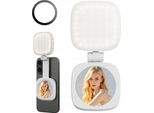 Luce Led + Specchio Magnetico Per Telefono Magsafe Selfie Vlog Photos / C140 / Bianco