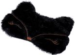 Inf Mascherina Per Dormire Volpe Di Peluche Nera - Confezione Da 2