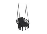 Qls Sedia Sospesa Con Cuscino Per Giardino E Casa Sedia A Dondolo Fino A 150 Kg Nero 11299