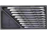 Gedore 1500 ES-7 R Set Di Chiavi Aperte Con Cricchetto Ad Anello In Modulo 1/3 Es, 2305429