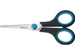 Westcott E-30250 00 Forbici Easy Grip, Acciaio Inox, Diritte, Simmetriche, Blu/Nero, 13 Cm