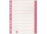 9541103100 Fogli Divisori - A4 Extra Larghi, Rossi, Stampa Cornice Colorata, 100 Pezzi