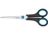 Westcott E-30271 00 Forbici Easy Grip, Acciaio Inox, Diritte, Simmetriche, Blu/Nero, 18 Cm