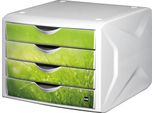 Helit Schubladenbox The Chameleon GrüN Din A4 Mit 4 Schubladen (H6129650)