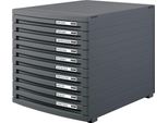 Han 1510-191 Cassettiera Contur - A4/B4/C4, 10 Cassetti Chiusi, Grigio Scuro