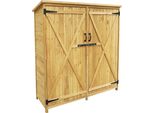 Capanno Da Giardino Wiltec Con Porta A 2 Ante 1350X500X1540 Mm In Legno Di Abete Rosso Con Tetto Bituminoso Per Giardino, Terrazza E Balcone Capanno Per Attrezzi Capanno In Legno Armadio Per Attrezzi