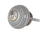 Pomello Per Porta Clayre & Eef Ø 4X4 Cm Ceramica Grigio Marrone Rotondo