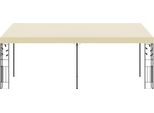 Padiglione A Parete 6X3X2,5 M Bianco Crema