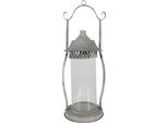 Lanterna Clayre & Eef Ø 15X44 Cm In Metallo Grigio