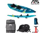 Aqua Marina Steam 412 Kayak Set 2 Persone Canoa Gonfiabile Barca Kayak D'acqua Bianca