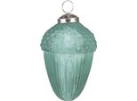 Ghianda Di Natale Clayre & Eef Ø 7 Cm In Vetro Verde