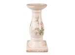 Portacandele Clayre & Eef Ø 12X24 Cm Fiori In Ceramica Rosa Beige