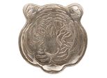 Clayre & Eef Decorazione Ciotola Tigre 19X19X2 Cm Poliresina Color Argento