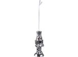 Clayre & Eef Schiaccianoci Pendente Natalizio 10 Cm In Porcellana Color Argento