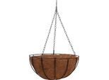 Vaso Strend Pro Lc-Cocoh-22, 25X25X12 Cm, Sospeso, Acciaio/Cocco, Con Catena E Gancio