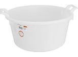 Bacinella Ics P9052, 30 Litri, 52 Cm, Bianca, Rotonda, Con Manici