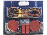 Cinghia Di Fissaggio Strend Pro, 25 Mm, L-5 M, Max. 250/200/250 Kg, Conf. 2X Cinghie A Cricchetto + 2X Cinghie Con Fibbia + 8X Elastici Di Fissaggio
