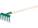 Rastrellino Da Giardino Fed 109/550, 06 Denti, Rastrello, Manico In Legno