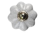 Pomello Per Porta Clayre & Eef Ø 4 Cm In Vetroceramica Bianca