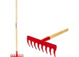 Rastrellino Da Giardino Strend Pro Herrison 813-04, 8 Denti, Rastrello, Manico In Legno 900 Mm, Mini