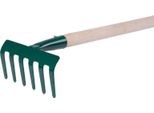 Rastrellino Da Giardino Fed 109/1000, 06 Denti, Rastrello, Manico In Legno