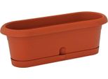 Vaso Ics Minimelissa 30X12X11 Cm, Fioriera, Con Sottovaso