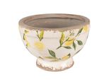 Vaso Da Fiori Clayre & Eef Ø 17X11 Cm In Ceramica Giallo Limone