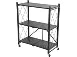 Scaffale Racks RAW3T, Metallo, 3 Ripiani, 0870X720X340 Mm, Max. 50 Kg/Ripiano, Portatile, Su Ruote