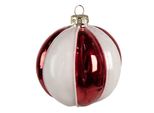 Guaina Natalizia Clayre & Eef Ø 8 Cm In Vetro Bianco Rosso