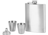 Fiaschetta Magichome, Set, 2 Bicchierini Da 30 Ml, Imbuto, Acciaio Inox, Confezione Regalo