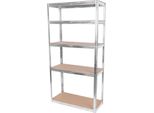 Scaffale Racks RAT40 Ms, Metallo, Mdf, 5 Ripiani, 1800X900X400 Mm, Max. 175 Kg/Ripiano