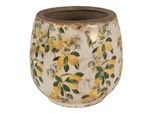 Vaso Da Fiori Clayre & Eef Ø 15X15 Cm Beige Giallo Ceramica Limoni