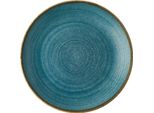 Churchill Stonecast Raw Teal Teller Flach, Coup, ø: 217 Mm