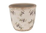 Vaso Da Fiori Clayre & Eef Ø 11X10 Cm Olivi In Vetroceramica Blu Beige