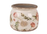 Vaso Da Fiori Clayre & Eef Ø 16X13 Cm Fiori In Vetroceramica Rosa Beige