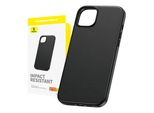 Phone Case For Iphone 15 Plus Baseus Fauxther Series (Black)