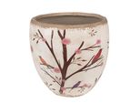 Vaso Da Fiori Clayre & Eef Ø 18X17 Cm Rami In Ceramica Beige Marrone