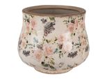 Vaso Da Fiori Clayre & Eef Ø 22X18 Cm Fiori In Ceramica Rosa Beige