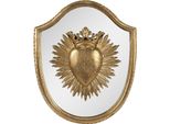 Decorazione Da Parete Clayre & Eef 25X3X30 Cm Cuore In Poliresina Color Oro