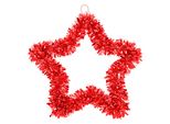 Clayre & Eef Decorazione Natalizia Stella 45X2X45 Cm Plastica Rossa
