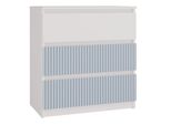 Cassettiera Con Cassetti Per Camera Dei Bambini Duster - Bianco / Blu