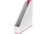 Leitz 53621026 Leitz Cartella Per Riviste Wow Duo Colour 53621026 Plastica Bianco Perla/Rosso, A4