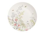 Piatto Da Portata Clayre & Eef Ø 26 Cm Fiori In Porcellana Bianca