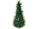 Clayre & Eef Decorazione Natalizia Albero Di Natale Ø 12X25 Cm Plastica Verde