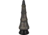 Clayre & Eef Decorazione Natalizia Albero Di Natale Ø 15X45 Cm Vetro Color Oro Grigio