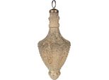 Guaina Natalizia Clayre & Eef Ø 7X17 Cm Vetro Beige