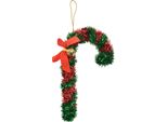 Ornamento Natalizio Clayre & Eef Bastoncino Di Zucchero 16 Cm Plastica Rossa