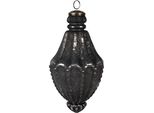 Guaina Natalizia Clayre & Eef Ø 11X22 Cm In Vetro Nero